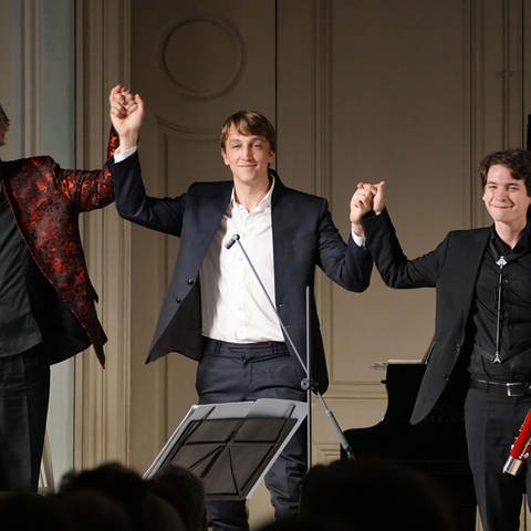Albrecht Mayer (Oboe), Fabian Müller (Klavier), Theo Plath (Fagott) im Konzert der Schwetzinger SWR Festspiele 2024