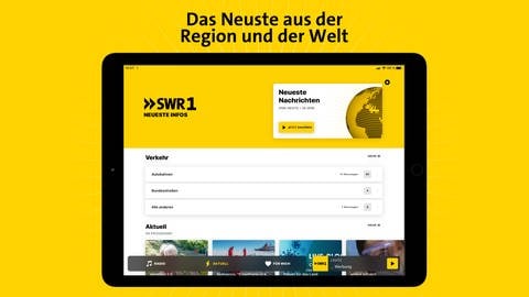 Screenshot der Nachrichtenansicht der neuen SWR1 App