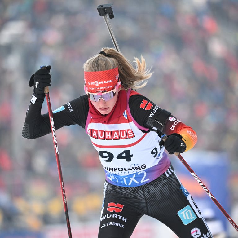 Julia Tannheimer bei ihrem Weltcup-Debüt in Ruhpolding.