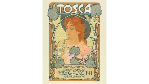 Jugendstil-Plakat zu „Tosca“ 
