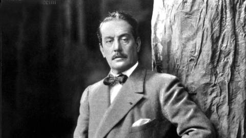 Foto-Porträt von Giacomo Puccini 