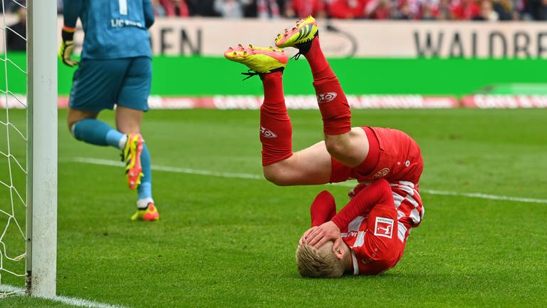 Jonathan Burkhardt vom FSV Mainz 05 vergab gegen Köln eine Großchance. (Foto: IMAGO, IMAGO)