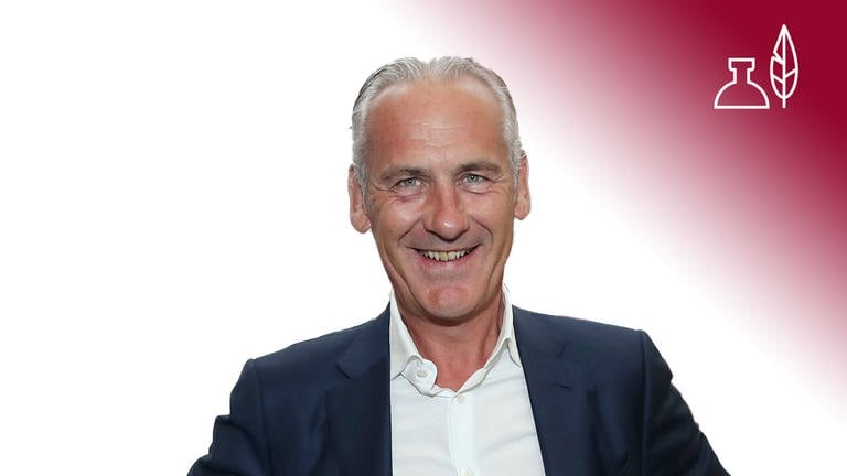 Jürgen Schlensog, Opus GmbH, rotes Overlay mit Icon Grußworte