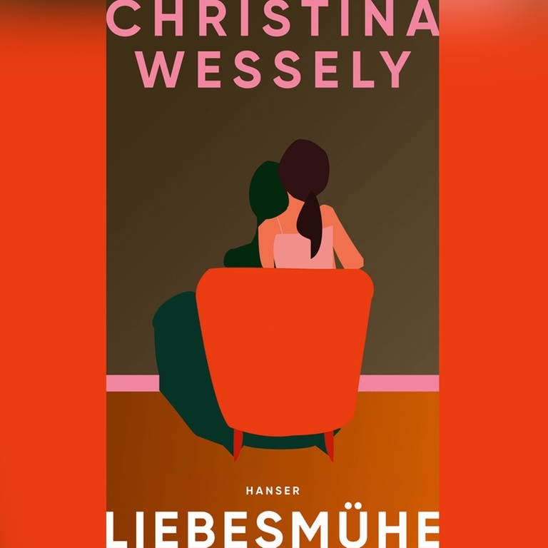 Das Buchcover zeigt eine dunkelhaarige Frau in einem roten Sessel, die mit dem Rücken zum Betrachter sitzt. (Foto: Hanser Verlag)