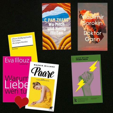 Lesenswert Bücher vom 11.02.2024 (Foto: Pressestelle, Kiepenheuer & Witsch Verlag, Kjona Verlag, S. Fischer Verlag, Klett-Cotta Verlag, Suhrkamp Verlag, Reclam Verlag)