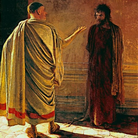 Gemälde "Was ist Wahrheit" - Christus und Pilatus, 1890 von Nikolai Nikolajewitsch Gay (Foto: picture-alliance / Reportdienste, picture alliance / akg-images | akg-images)