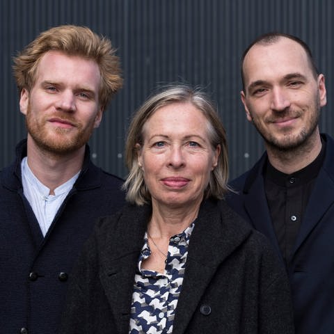 Die drei Preisträger des Karl-Sczuka-Preises Florian Kindlinger, Christina Kubisch und Peter Kutin (Foto: SWR, Ralf Brunner)