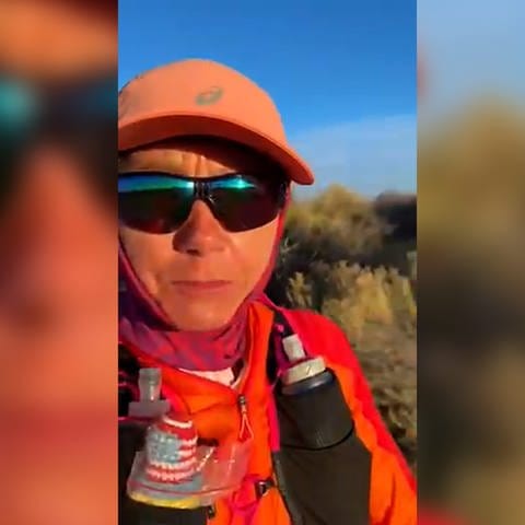 Die Pforzheimer Extremläuferin Jola Ketterer zwischen Arizona und Utah (Foto: SWR)