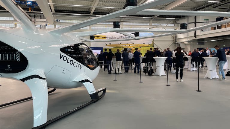 Volocopter will seine sog. "Multicopter" bzw. Flugtaxis aus Bruchsal in die ganze Welt fliegen lassen. (Foto: SWR)