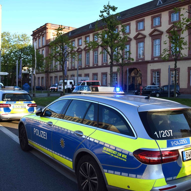 Polizeieinsatz Universität Mannheim (Foto: dpa Bildfunk, picture alliance/dpa | René Priebe)