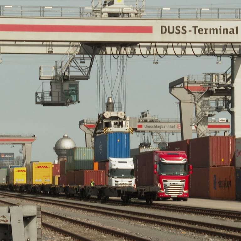 Containerterminal in Kornwestheim (Foto: SWR)