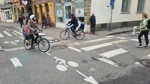 Fahrradfahrer in Strassburg