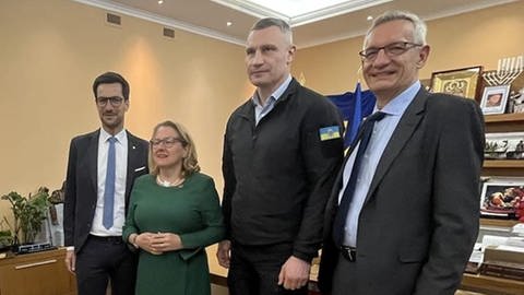 Für mehr Unterstützung: Freiburgs Oberbürgermeister Martin Horn ist in die Ukraine gereist. Dort hat er unter anderem Kiews Bürgermeister Vitali Klitschko getroffen.