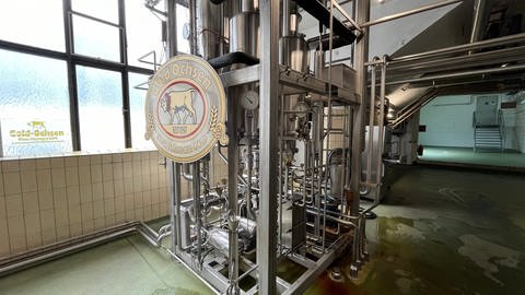Eine Anlage der Brauerei Gold Ochsen. Mit ihrer Hilfe wird der Alkohol wieder aus dem fertiggebrauten Bier geholt, um es alkoholfrei zu machen.