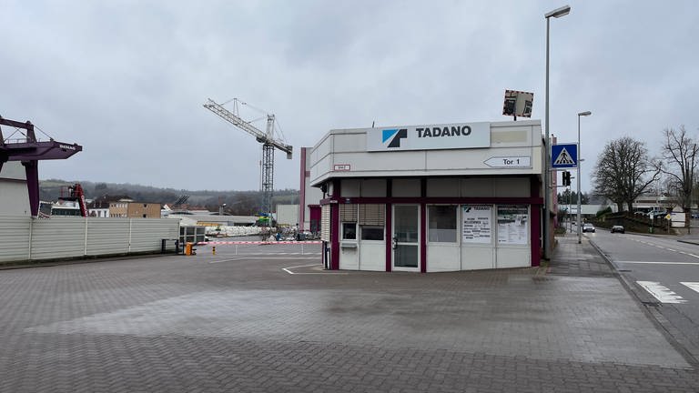 Das Tadano-Werk in der Dinglerstraße in Zweibrücken