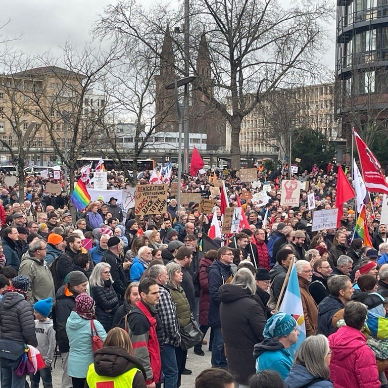 Demo gegen Rechtsextremismus in Ludwigshafen am 3. Februar