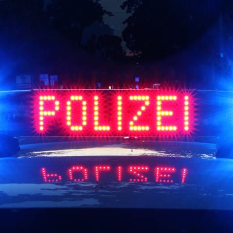 Blaulicht eines Polizeiautos: Sprit ausgegangen: Kran muss Auto aus Baustelle bei Bingen heben (Foto: SWR)
