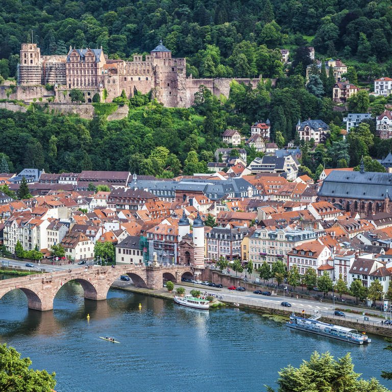 Blick über die Heidelberger Altstadt