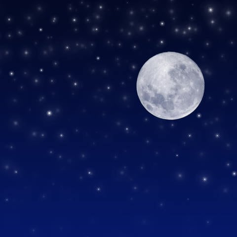 Mond am Sternenhimmel