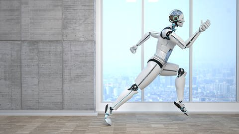 Künstliche Intelligenz könnte Robotern beim Laufen helfen | Roboter rennt