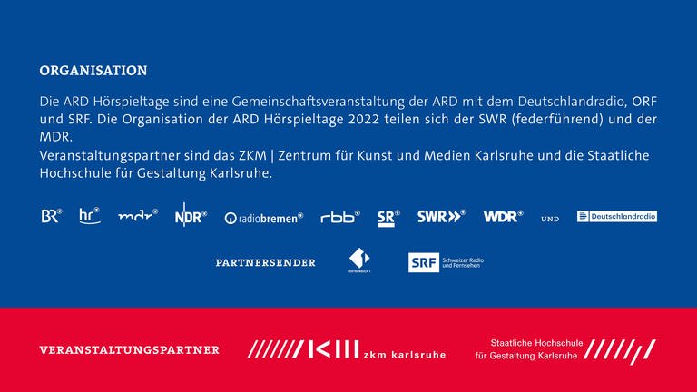 Logos der Veranstalter und Partner der ARD Hörspieltage 2022