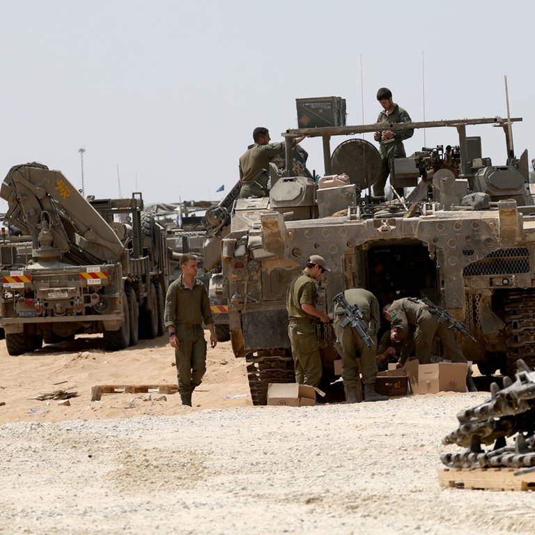 Israelische Soldaten nahe Rafah im Gazastreifen (Foto: EPA)