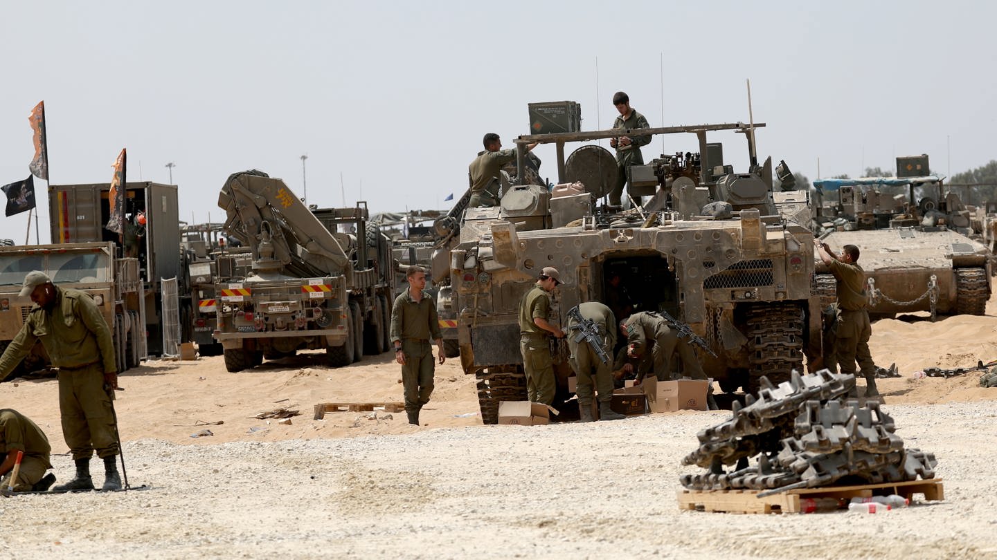 Israelische Soldaten nahe Rafah im Gazastreifen