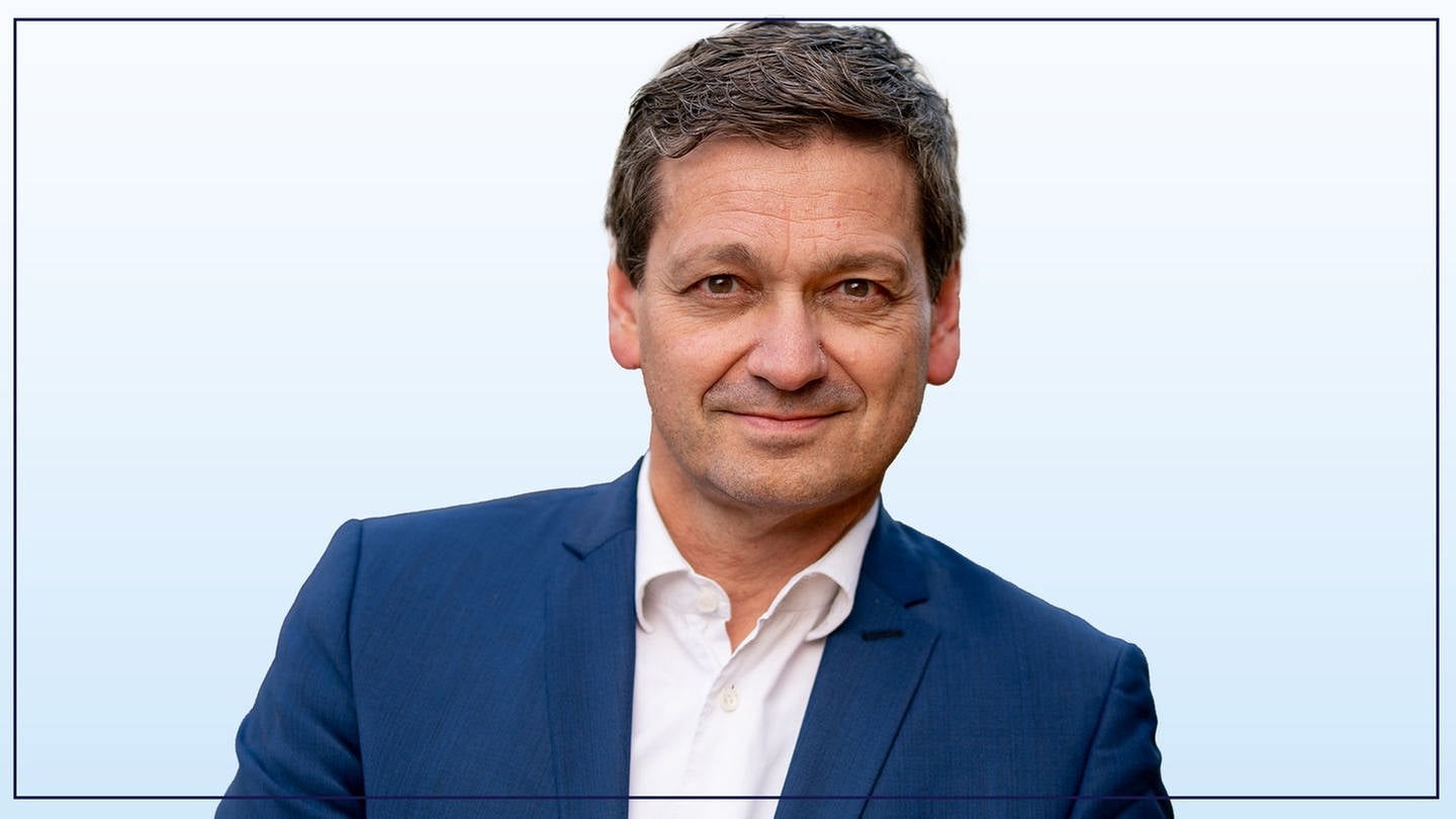 Christian Baldauf, Spitzen·kandidat von der Partei CDU. (Foto: Pressestelle, CDU, Tobias Koch, Collage SWR)