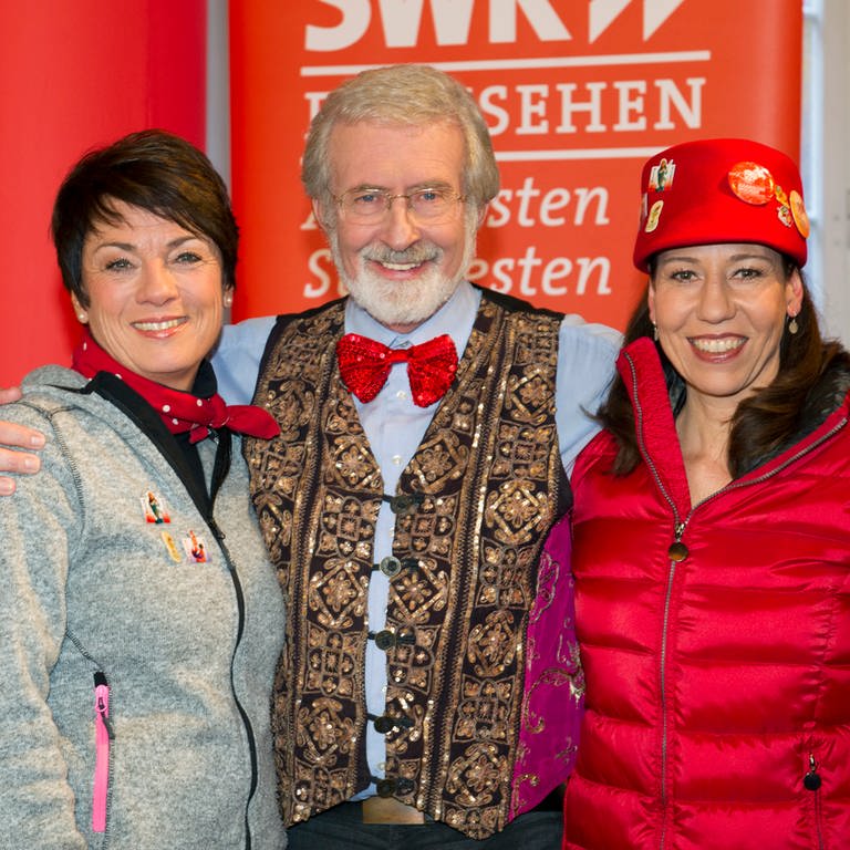 Sonja Faber-Schrecklein, Prof. Werner Mezger und Anina Wenderoth (Foto: SWR)