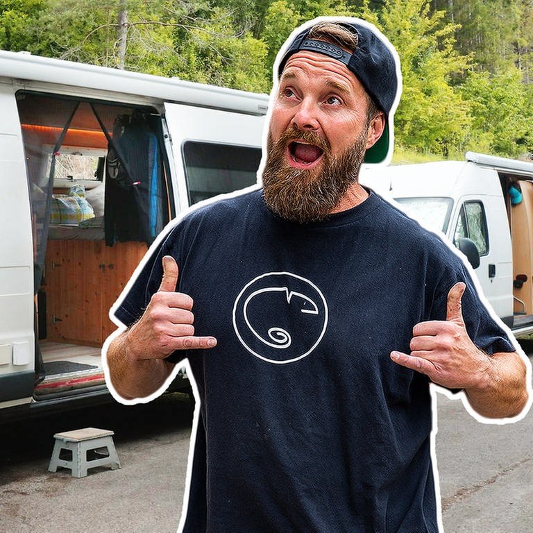 Chris lebt Vollzeit in seinem selbst ausgebauten Camper-Van.