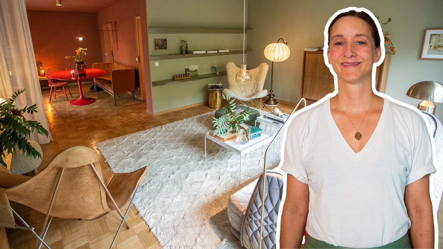 Constanze wohnt mit ihrem Mann in einem 60er-Jahre-Haus zur Miete. Mit vielen kleinen Tricks hat sie der Wohnung einen völlig neuen Look verpasst. (Foto: SWR)