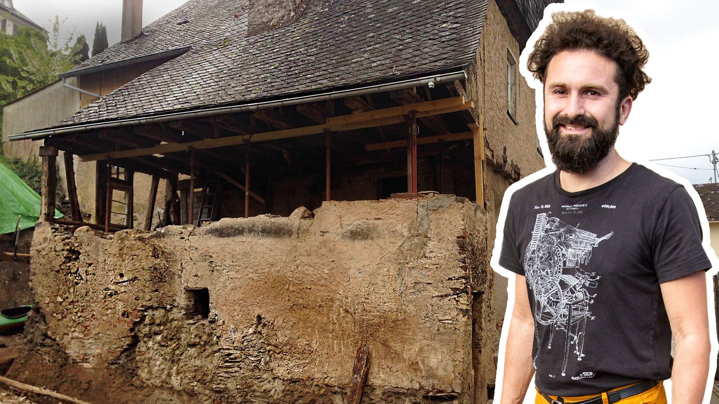 Jan Pauly kauft in Zell an der Mosel ein altes Fachwerkhaus für 7.000 Euro und verwandelte es in 20.000 Arbeitsstunden in ein Traumhaus. (Foto: SWR)