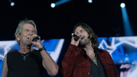 Matthias und Julian Reim bei der Schlagernacht de Jahres 2023 in Stuttgart (Foto: SWR, Markus Palmer)