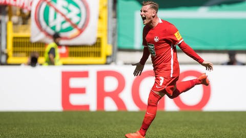 Marlon Ritter hat dem FCK im DFB-Pokal gegen den SC Freiburg mit 1:0 in Führung geschossen. (Foto: IMAGO, IMAGO / Eibner)