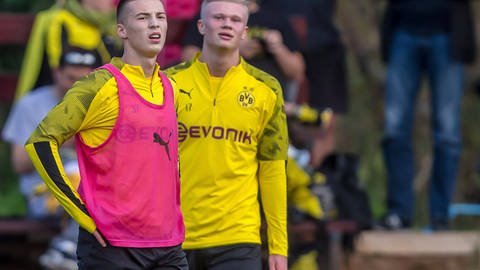 Tobias Raschl und Erling Haaland gemeinsam bei Borussia Dortmund