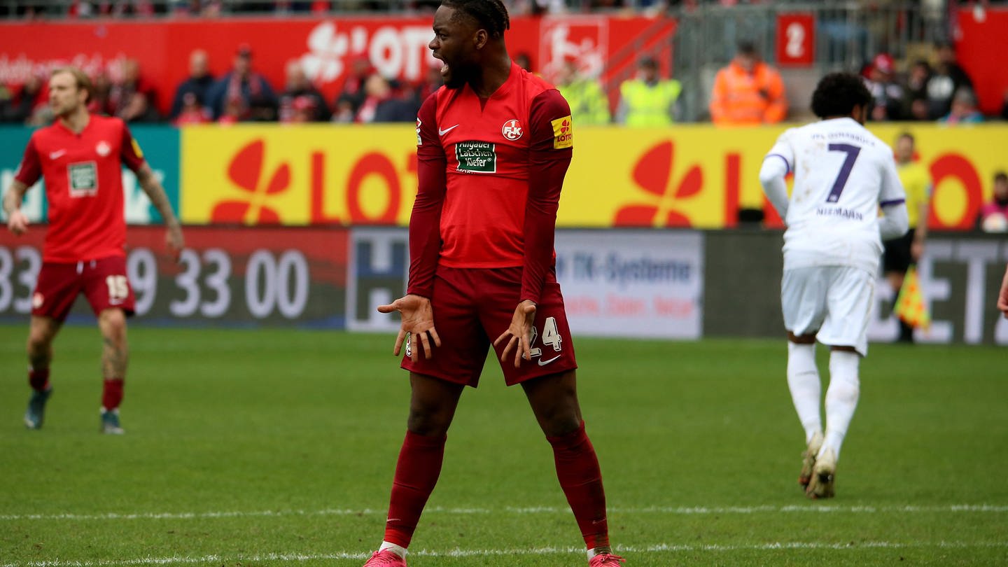 Traf nach seine Einwechslung gegen seinen Ex-Klub VfL Osnabrück: FCK Stürmer Ba-Muaka 