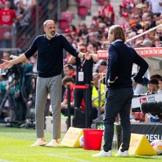 Hoffenheim-Coach Pellergrino Matarazzo ärgerte sich über die Niederlage bei Mainz 05. (Foto: IMAGO, IMAGO/Eibner Pressefoto/Memmler)