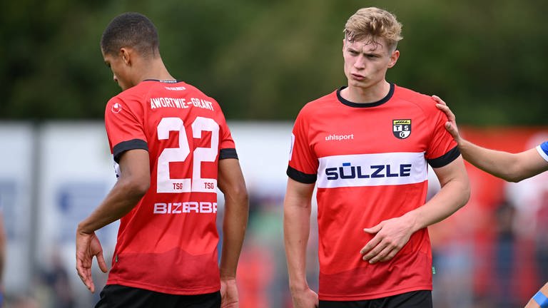Nyamekye Awortwie-Grant und Jan Ferdinand wollen mit TSG Balingen den VfB Stuttgart überrumpeln.