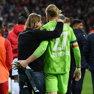 Bo Henriksen und Robin Zentner von Mainz 05 (Foto: IMAGO, Imago Images / Team 2)