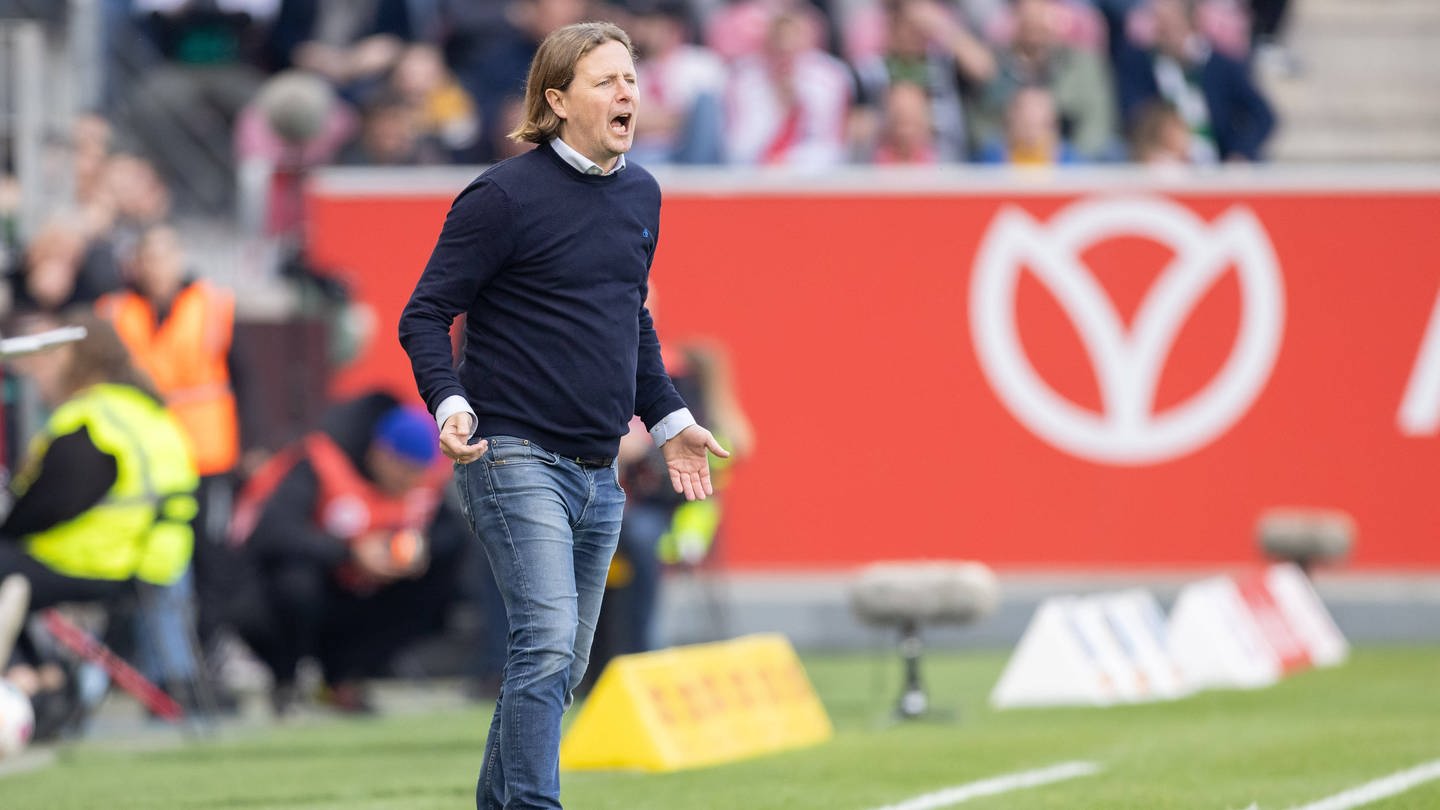 Mainz 05 Trainer Bo Henriksen pusht sein Team (Foto: IMAGO, Imago/Kessler-Sportfotografie)