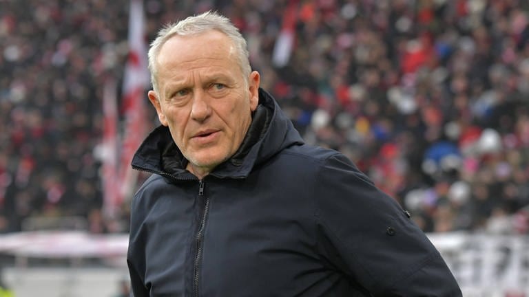 Christian Streich w akcji po przerwie zimowej przeciwko Union Berlin (Zdjęcie: IMAGO, Numer obrazu IMAGO: 1038866665)