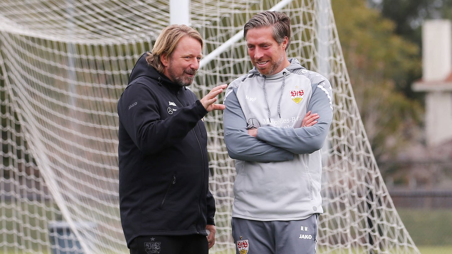 VfB-Sportdirektor mit Interimstrainer Michael Wimmer auf der PR-Reise in den USA.