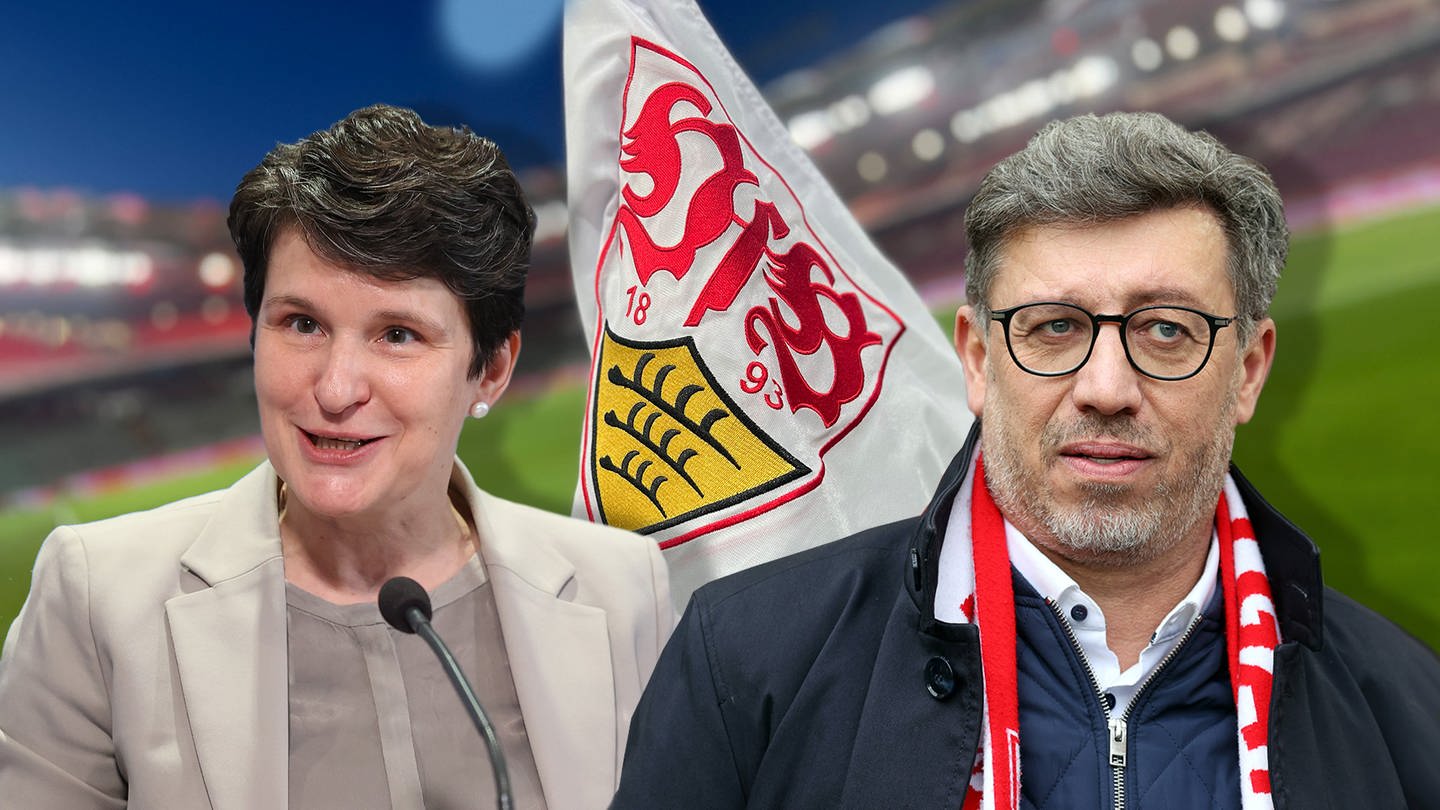 Die Neue und der Alte: Wechsel im Aufsichtsrat beim VfB Stuttgart (Foto: IMAGO, Imago/Grafik SWR)