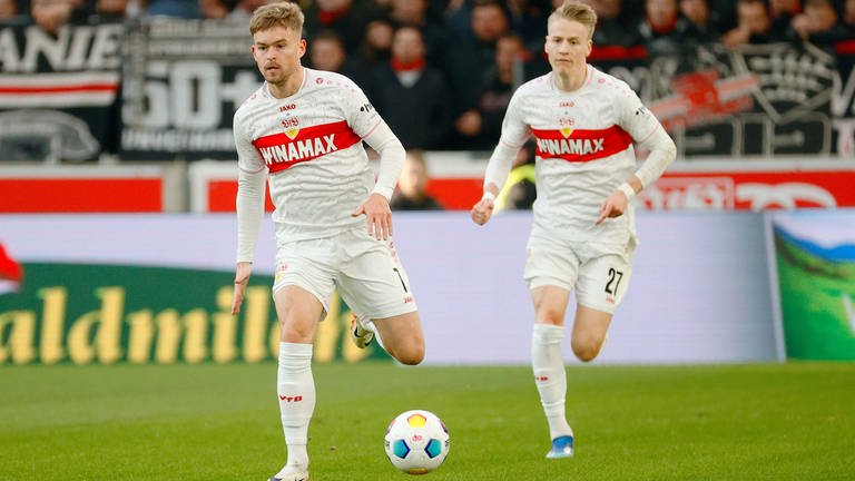 Chris Führich und Maximilian Mittelstädt spielen nun zusammen für Bundestrainer Julian Nagelsmann. (Foto: IMAGO, Pressefoto Baumann)
