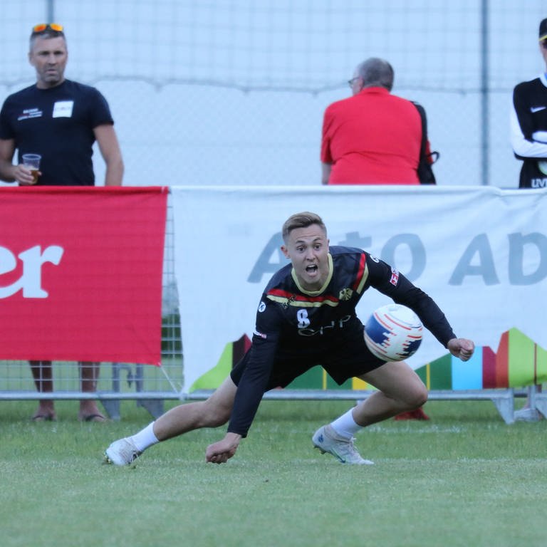 Fastball-Nationalspieler Oliver Kraut in Aktion.  (Foto: IMAGO, IMAGO / Eibner)