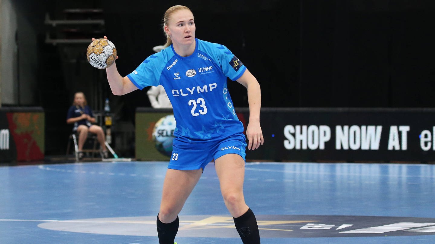 Isabelle Andersson (SG BBM Bietigheim) in der Handball-Champions-League gegen den IK Sävehof. (Foto: IMAGO, IMAGO / Pressefoto Baumann)