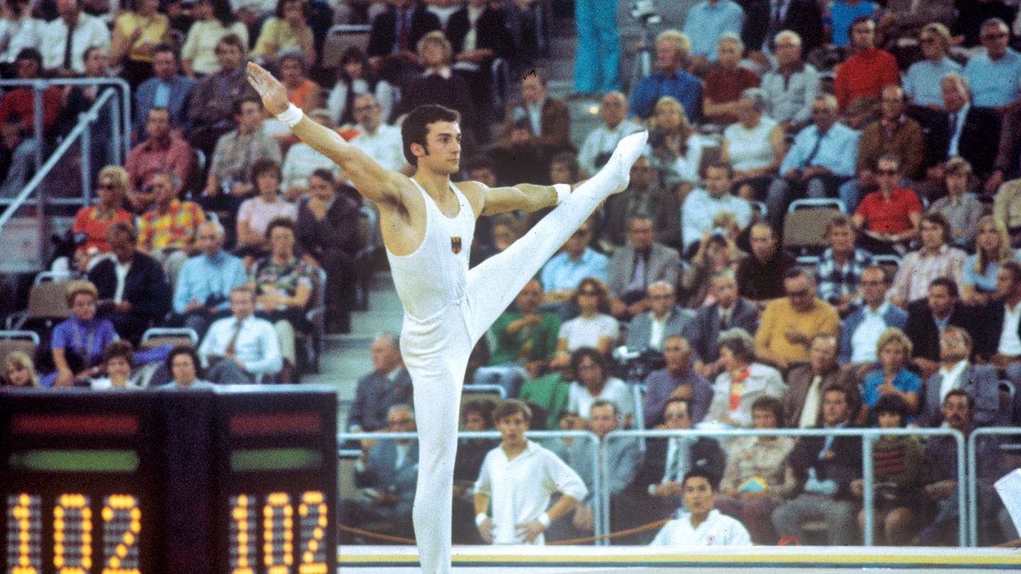 Turner Eberhard Gienger bei den Olympischen Spielen 1972 in München. (Foto: picture-alliance / Reportdienste, Picture Alliance)