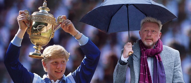 Boris Becker 1985 und 2022 (Foto: imago images, Imago)
