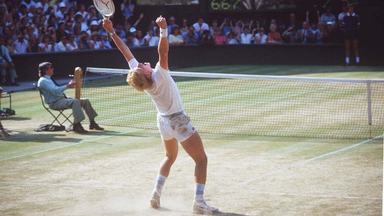 Der Becker Boom beginnt. Wimbledon Sieg 1985 (Foto: picture-alliance / Reportdienste, picture-alliance / Sven Simon)