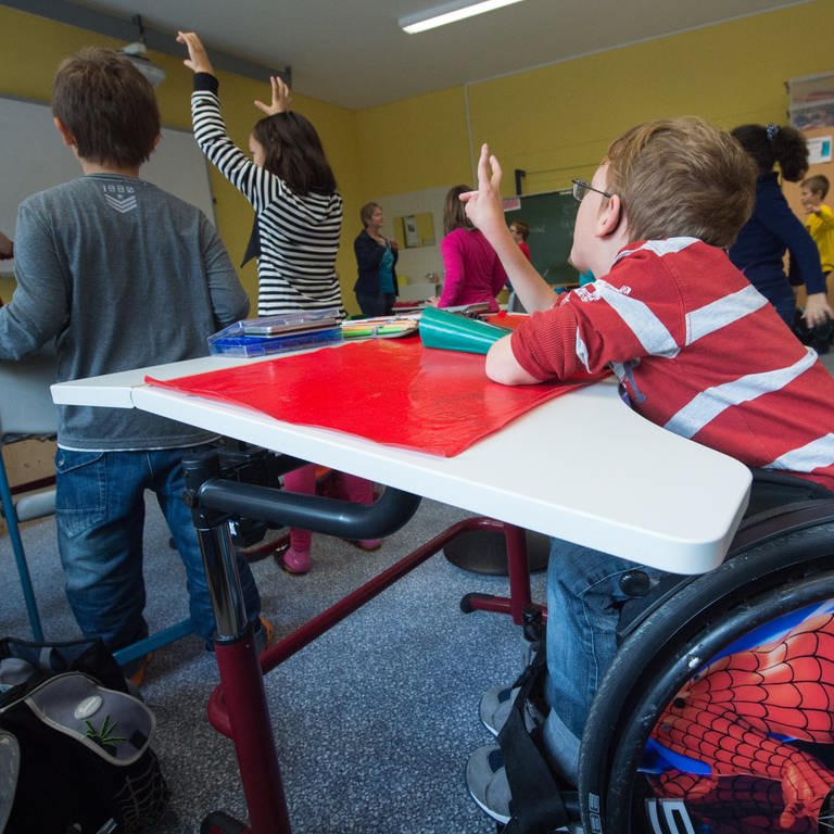 Inklusion in einer Regelschule, Behinderte und Nicht-Behinterte gemeinsam statt Förderschule